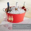 Big Red Galvanized Metal Tub by Twine