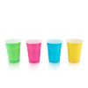 16 oz Bright Color Plastic Cups, Set of 24 by True