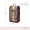 2 Bottle Old World Wooden Wine Box by Twine