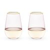 Rose Crystal Stemless Wine Glass Set by Twine