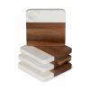 Marble & Acacia Coaster Set by Twine