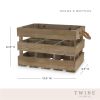 Wooden 6-Bottle Crate by Twine