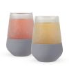 Glass FREEZE Wine Glass (set of two) in Gray by HOST