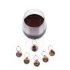 Brushed Copper Holiday Wine Charms by Twine