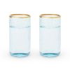 Aqua Bubble Glass Tumbler Set by Twine