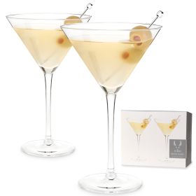 Stemmed Crystal Martini Glasses by Viski