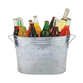 Cold Drinks Galvanized Metal Tub by Twine