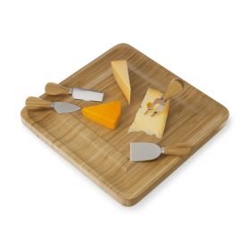 Bamboo Cheese Board and Knife Set Twine