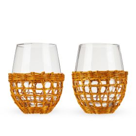 Island Stemless Wine Glass Set by Twine Living