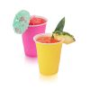 16 oz Bright Color Plastic Cups, Set of 24 by True