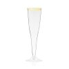 Plastic Gold-Rimmed Champagne Flutes by True