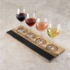 Acacia Wood Wine Flight Board by Twine