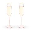 Rose Crystal Champagne Flute Set by Twine