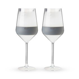 Wine FREEZE Stemmed in Gray (set of 2)  by HOST