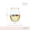 Starlight Stemless Wine Glass Set by Twine