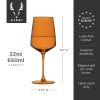 Reserve Nouveau Crystal Wine Glasses in Sunset Viski