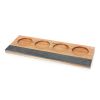 Acacia Wood Wine Flight Board by Twine