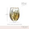 Woodland Stemless Wine Glass Set by Twine