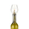 Glass Hurricane Bottle Lamp by Twine