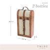 2-Bottle Vintage Trunk Wine Box by Twine