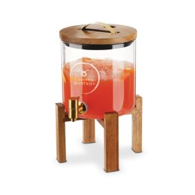 Modern Manor Wood & Glass Drink Dispenser by Twine Living