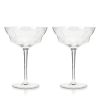 Seneca Faceted Crystal Martini Glasses Viski