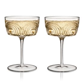 Deco Beau Crystal Coupes Viski