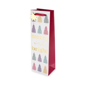 Merry & Bright Single-bottle Wine Bag by Cakewalk