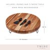 Acacia Footed Cheese Board & Knife Set by Twine Living