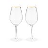 Gilded Stemmed Wine Glass Set by Twine