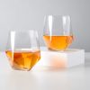 Seneca Crystal Faceted Glasses Viski