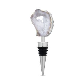 White Geode Bottle Stopper by Twine