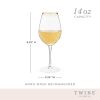 Gilded Stemmed Wine Glass Set by Twine