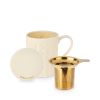 Annette Knit Ceramic Tea Mug & Infuser by Pinky Up