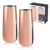 Copper Stemless Champagne Flutes by Viski