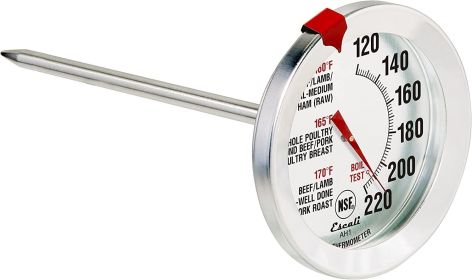 Escali AH1 Stainless Steel Oven Safe Meat Thermometer (Color: Analog Silver)