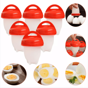 3pcs/6pcs Non-stick Silicone Egg Cup (Color: 6PCS)